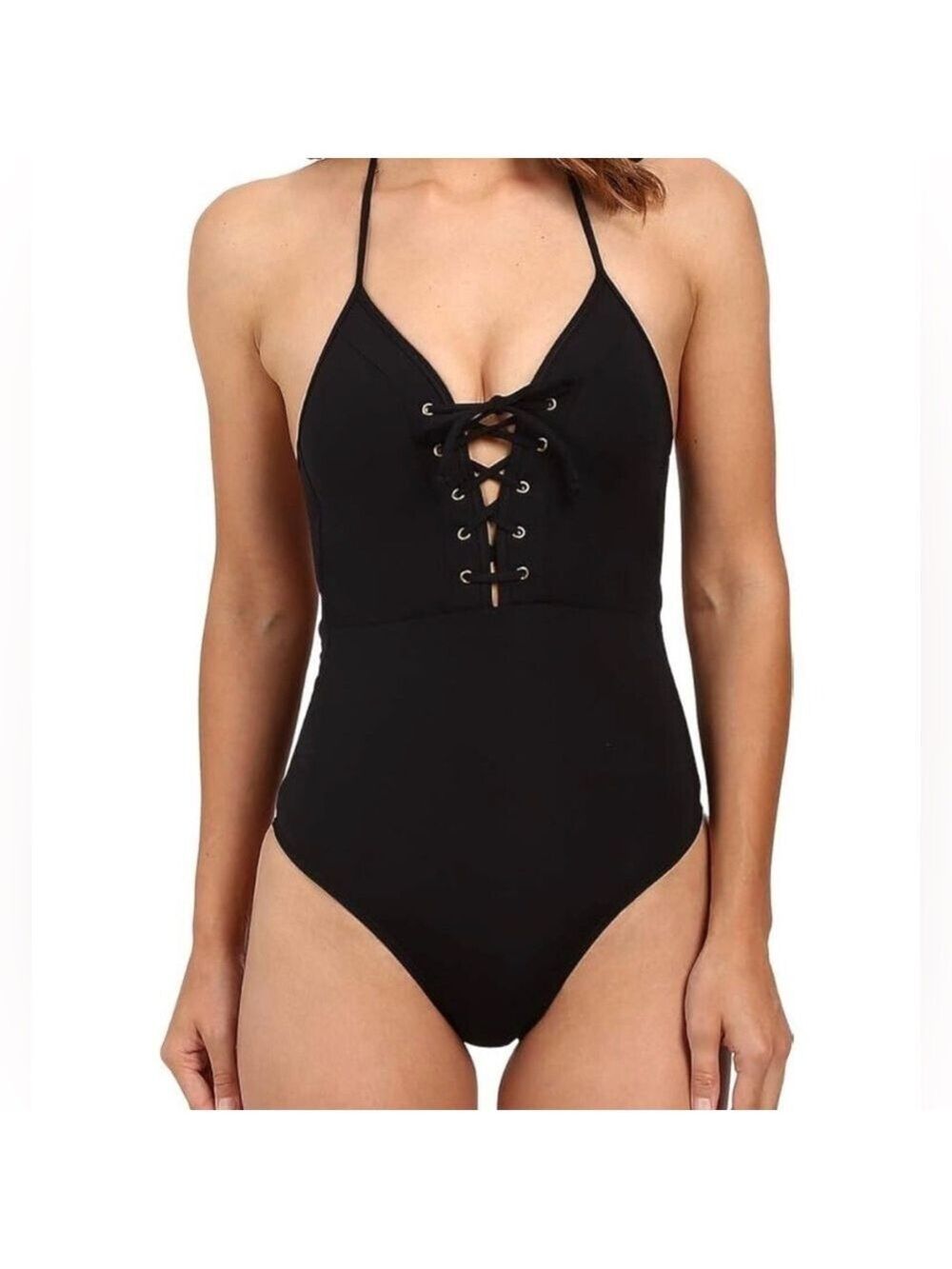 JETS By Jessika Allen Swimwear Australia Women Lace Up One Piece Swimsuit Size 6